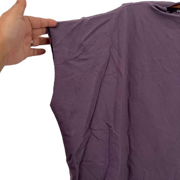 Tutu & Lilli Purple Oversized Boxy Raw Hem Sweatshirt Top Womens Size M/L - Picture 2 of 6